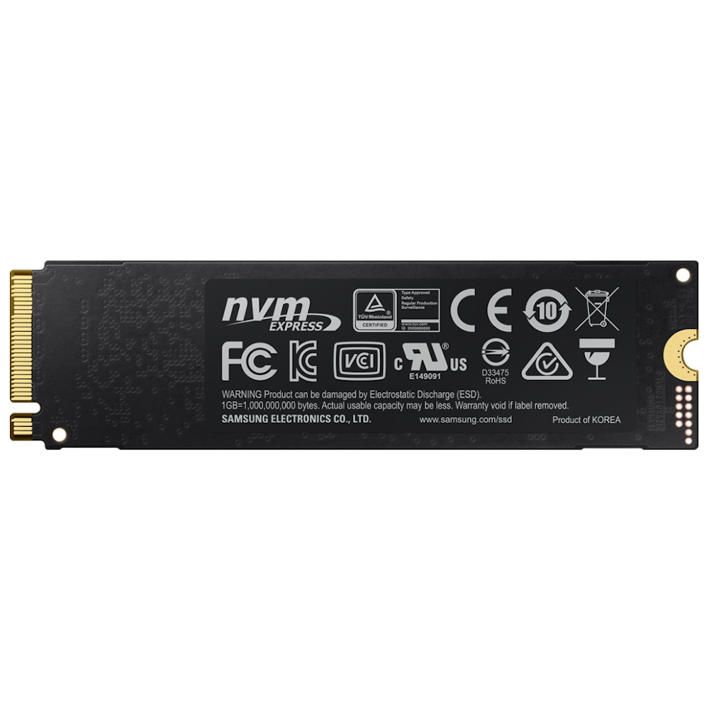 A large main feature product image of Samsung 970 EVO Plus PCIe Gen3 NVMe M.2 SSD - 500GB
