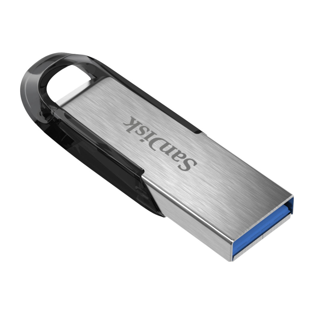 A large main feature product image of SanDisk Ultra Flair 64GB USB3.0 Flash Drive