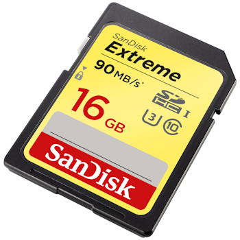 Product image of SanDisk Extreme 16GB UHS-I Class 10 SDHC Card - Click for product page of SanDisk Extreme 16GB UHS-I Class 10 SDHC Card