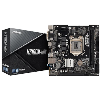 Product image of ASRock H310CM-HDV LGA1151-CL mATX Desktop Motherboard - Click for product page of ASRock H310CM-HDV LGA1151-CL mATX Desktop Motherboard