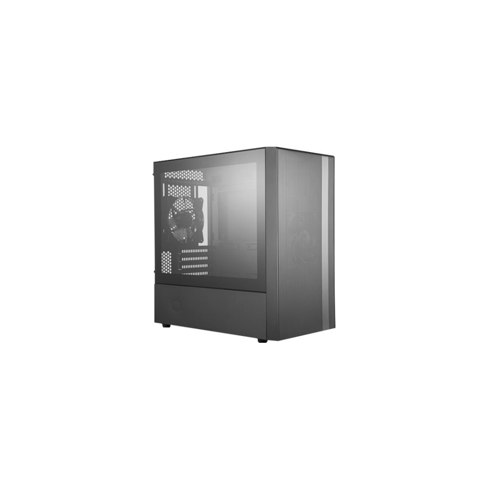 A large main feature product image of Cooler Master MasterBox NR400 TG Micro Tower Case (Black)