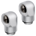 A product image of Corsair Hydro X Series 90° Rotary Adapter Twin Pack — Chrome