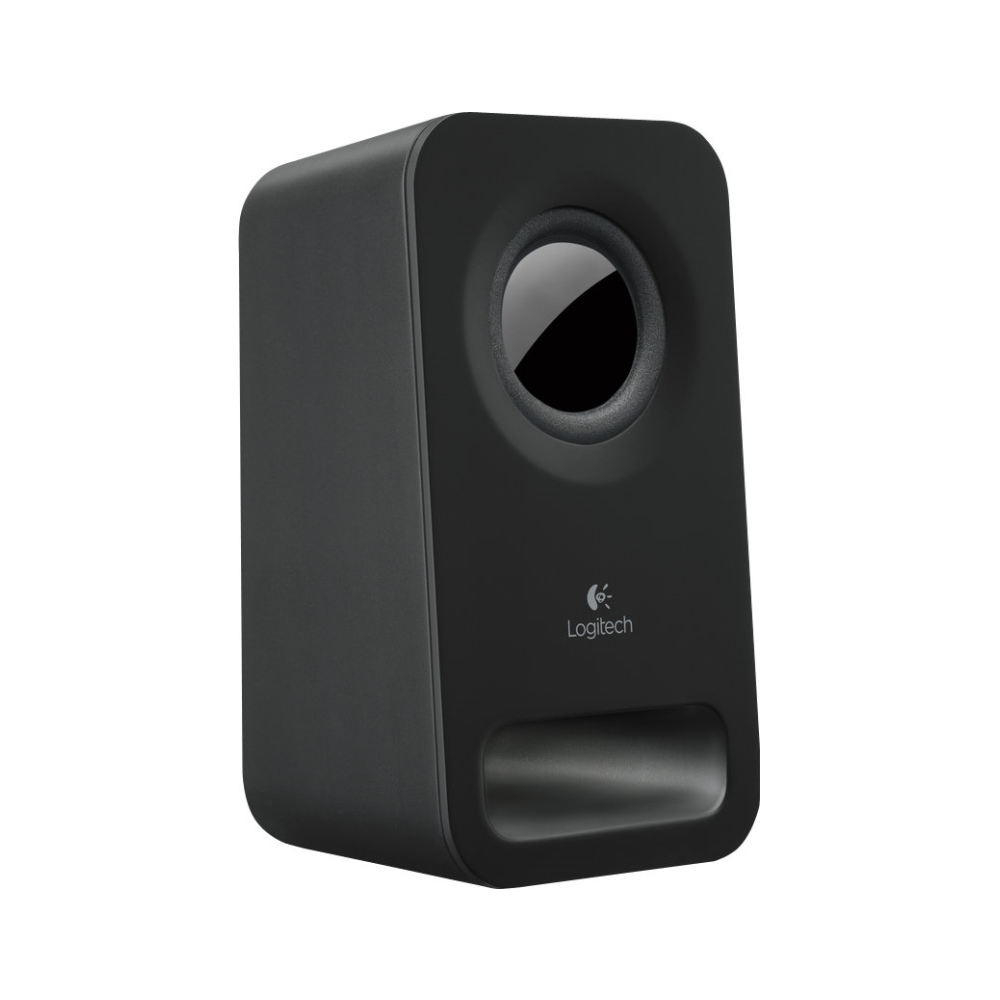 A large main feature product image of Logitech Z150 Stereo Speakers