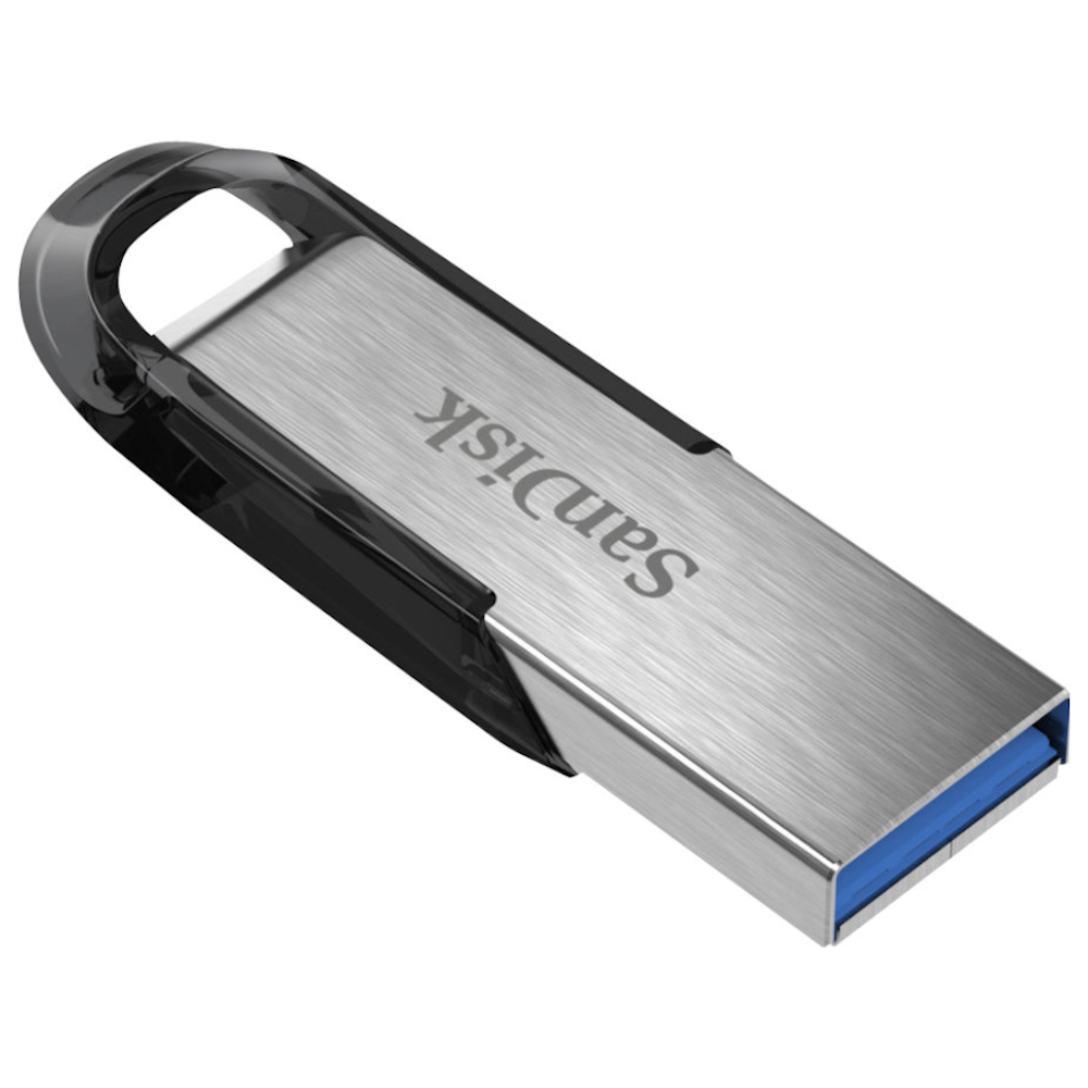 A large main feature product image of SanDisk Ultra Flair 128GB USB3.0 Flash Drive
