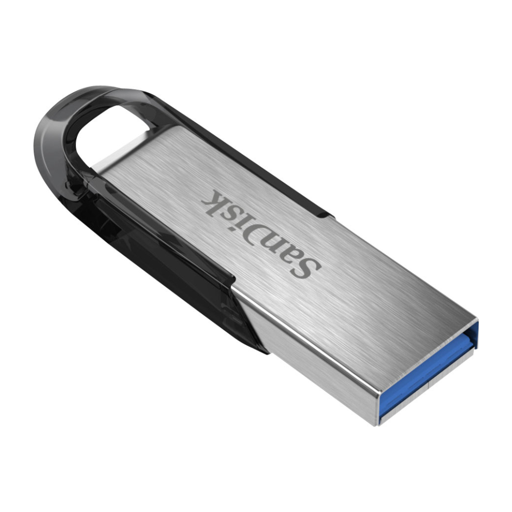 A large main feature product image of SanDisk Ultra Flair 128GB USB3.0 Flash Drive