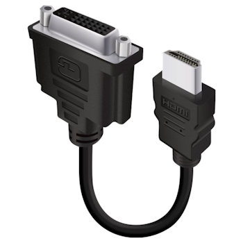 Product image of ALOGIC 15cm HDMI to DVI-D Adapter Cable - Click for product page of ALOGIC 15cm HDMI to DVI-D Adapter Cable