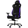 A product image of Vertagear Racing Series P-Line PL4500 Coffee Fiber with Silver Embroirdery Gaming Chair Black/Purple Edition(LED/RGB Upgradable)