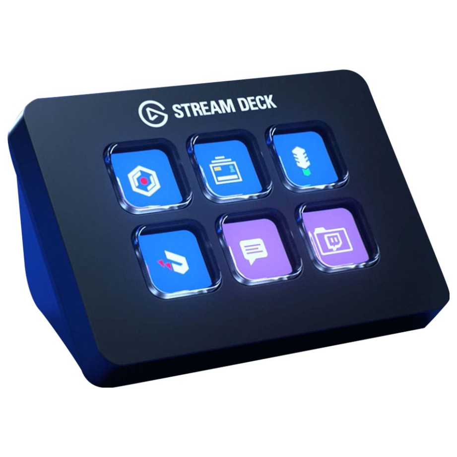 A large main feature product image of Elgato Stream Deck Mini