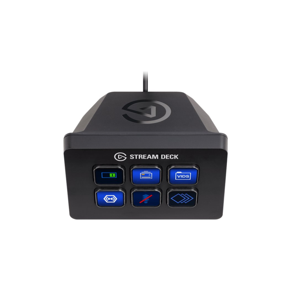 A large main feature product image of Elgato Stream Deck Mini