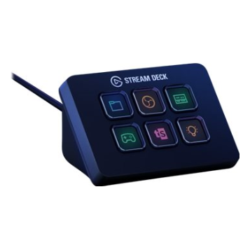 A large main feature product image of Elgato Stream Deck Mini