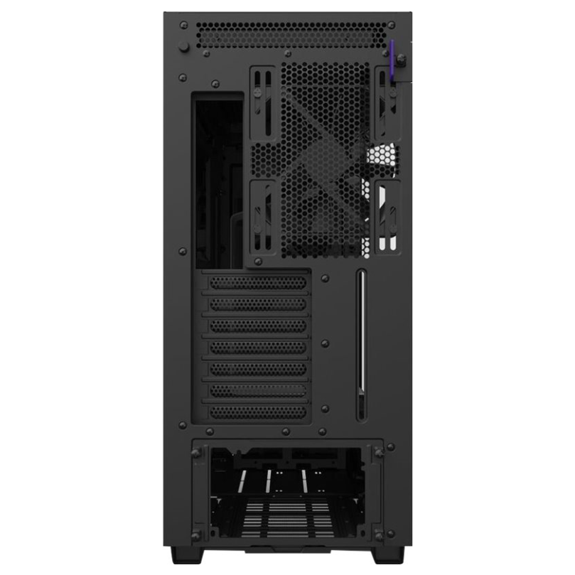 A large main feature product image of NZXT H710 Matte White Mid Tower Case w/ Side Panel Window