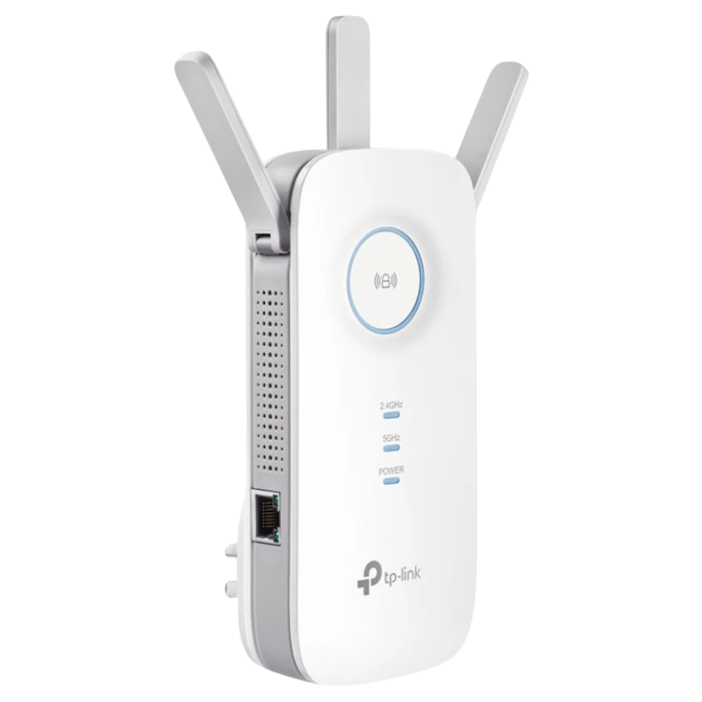 A large main feature product image of TP-Link RE450 - AC1750 Wi-Fi 5 Range Extender