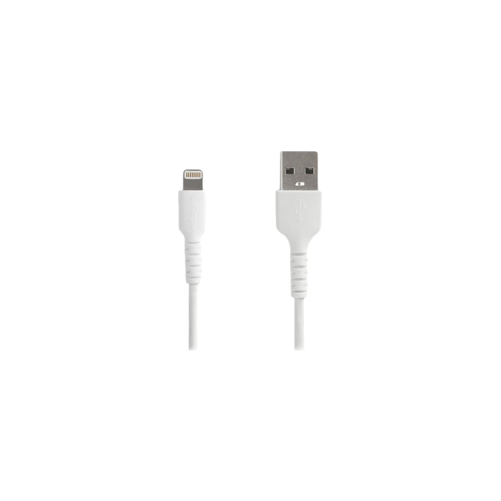 A large main feature product image of Startech 6.6 ft USB to Lightning Cable - Apple MFi Certified - White