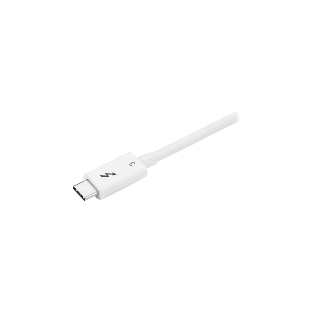 A large main feature product image of Startech 0.5m Thunderbolt 3 Cable 40Gbps/White - Thunderbolt USB-C DP