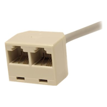 A large main feature product image of Startech 2-to-1 RJ45 Splitter Cable Adapter F-M