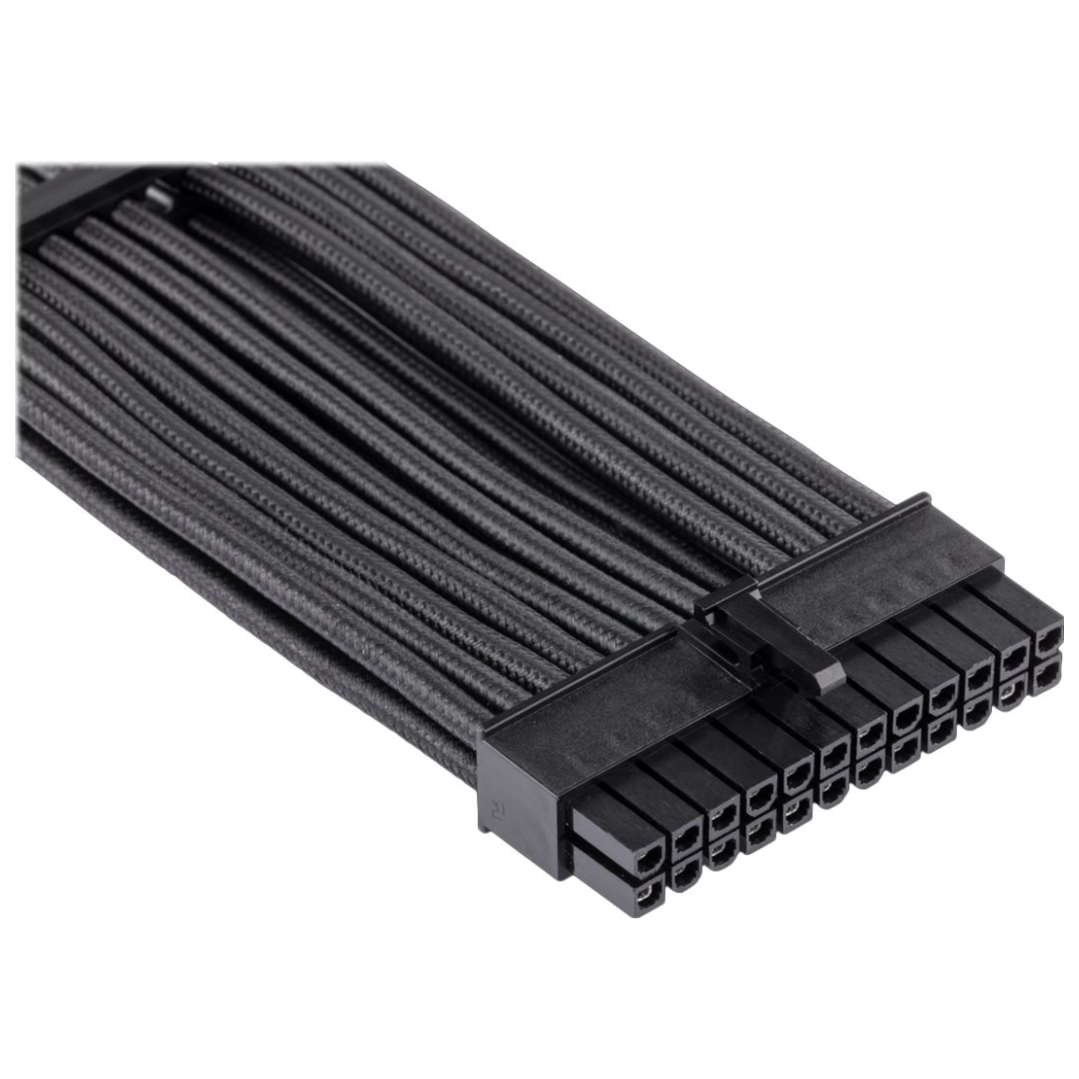 A large main feature product image of Corsair Premium Individually Sleeved PSU Cables Pro Kit Type 4 Gen 4 (Black)