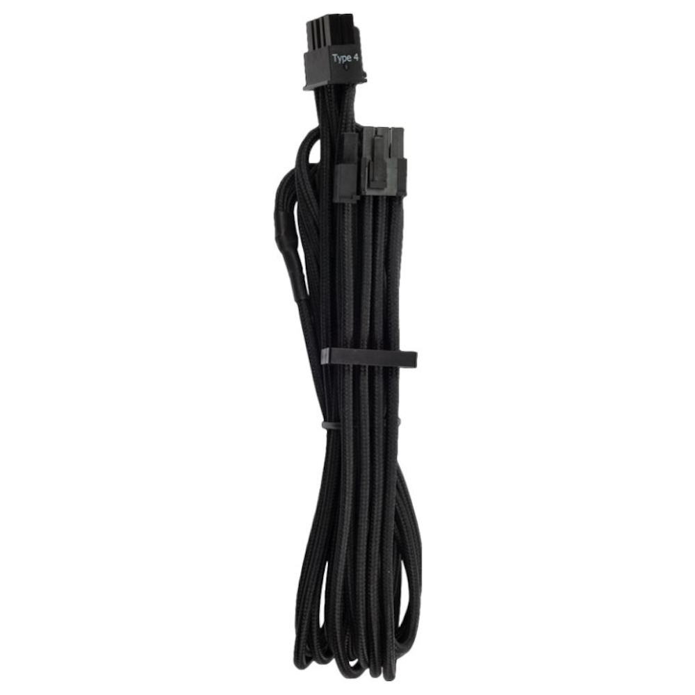 A large main feature product image of Corsair Premium Individually Sleeved Pro Cables Kit Type 4 Gen 4 - Black