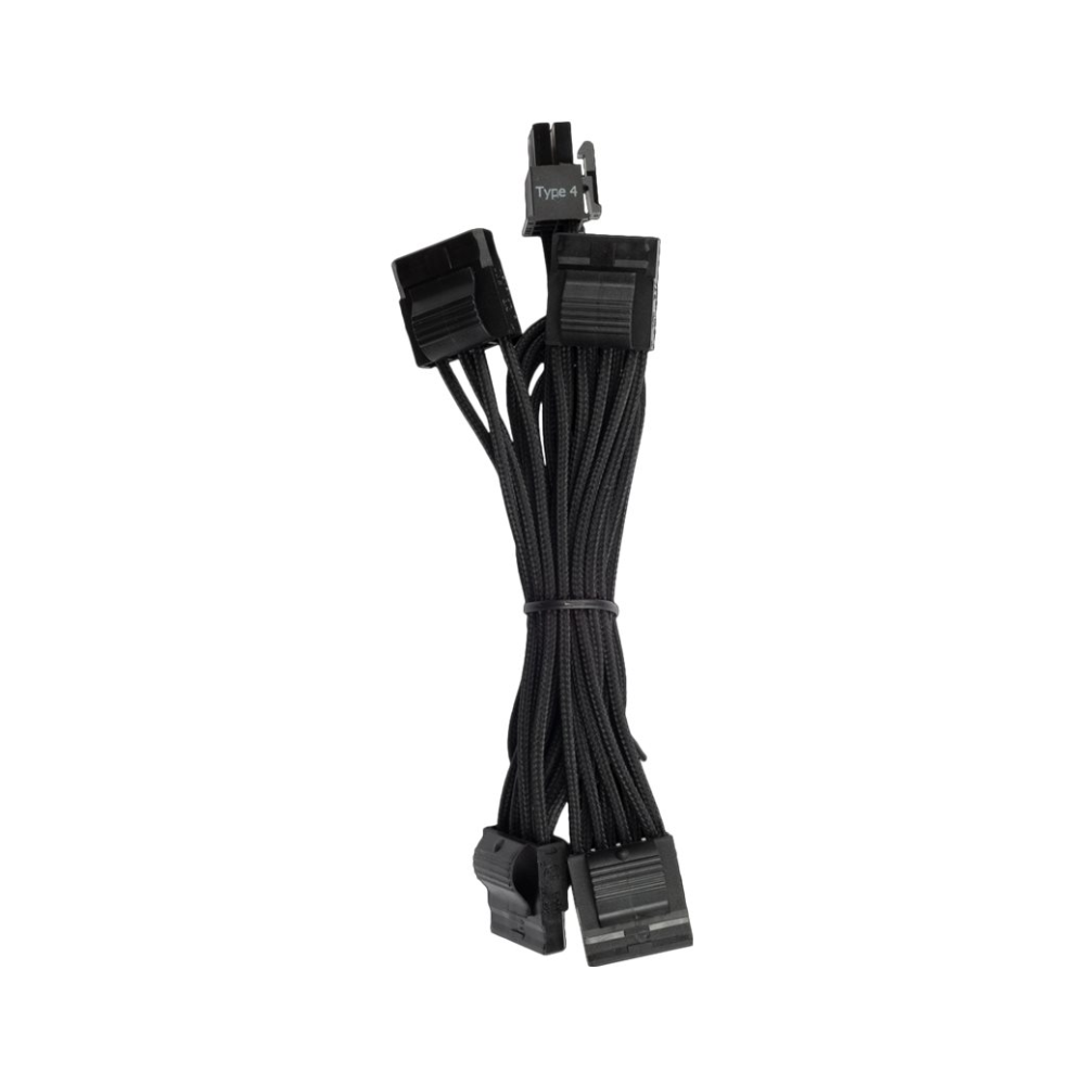 A large main feature product image of Corsair Premium Individually Sleeved PSU Cables Pro Kit Type 4 Gen 4 (Black)
