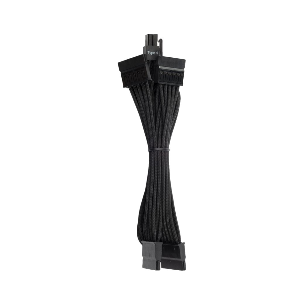 A large main feature product image of Corsair Premium Individually Sleeved PSU Cables Pro Kit Type 4 Gen 4 (Black)