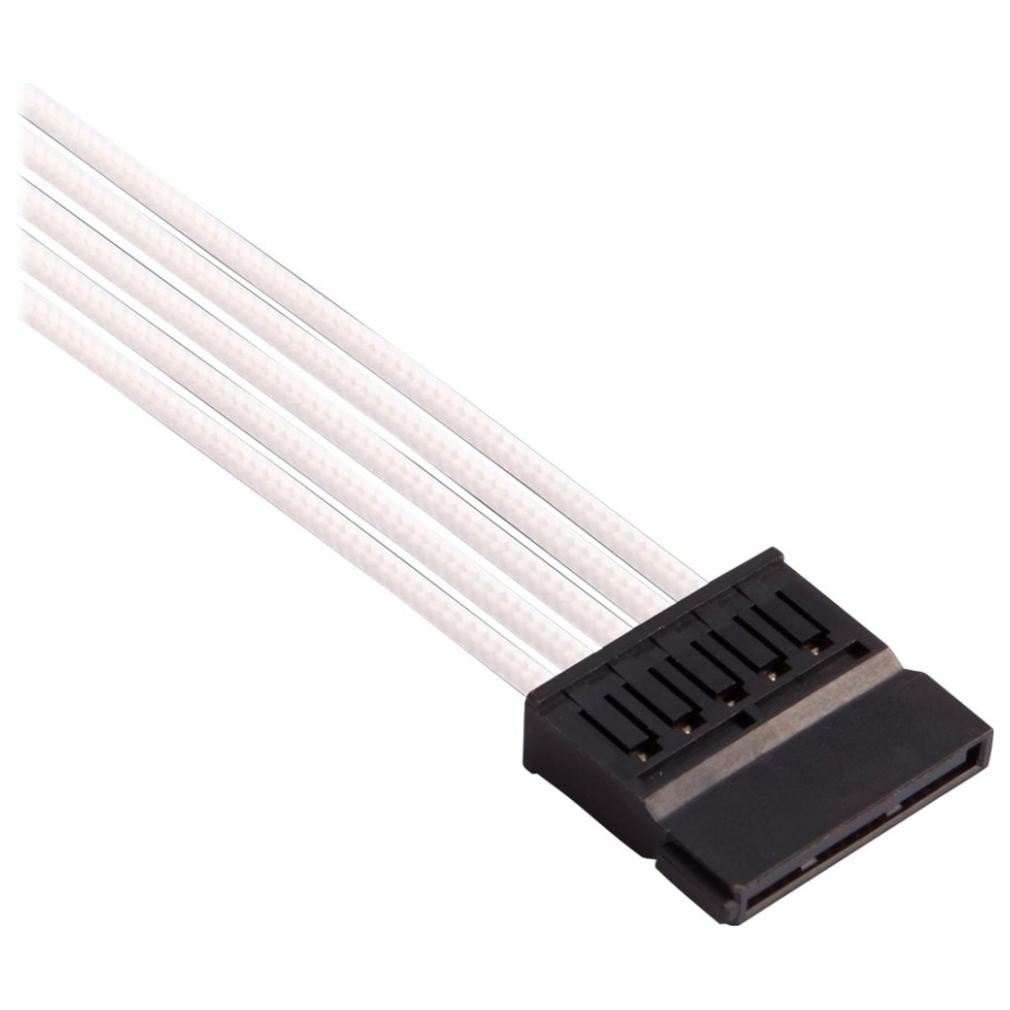 A large main feature product image of Corsair Premium Individually Sleeved PSU Cables Pro Kit Type 4 Gen 4 (White)