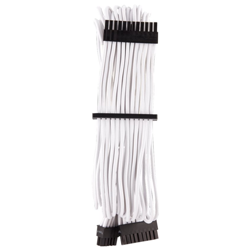 A large main feature product image of Corsair Premium Individually Sleeved PSU Cables Pro Kit Type 4 Gen 4 (White)