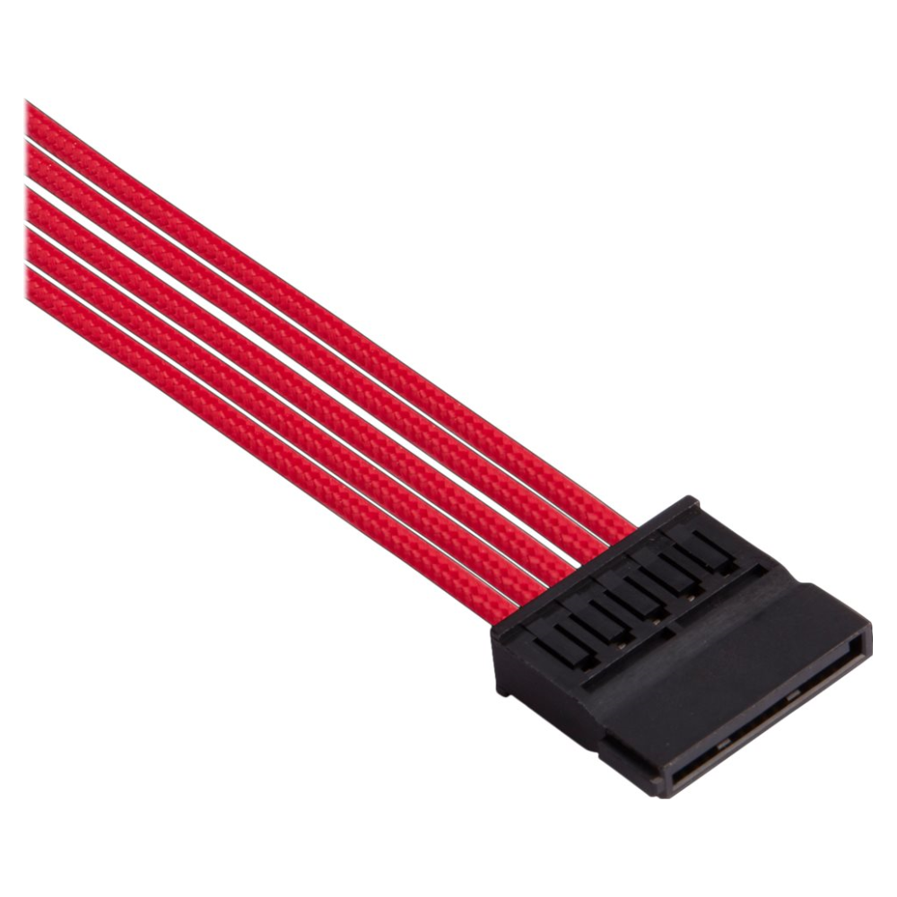 A large main feature product image of Corsair Premium Individually Sleeved Pro Cables Kit Type 4 Gen 4 - Red