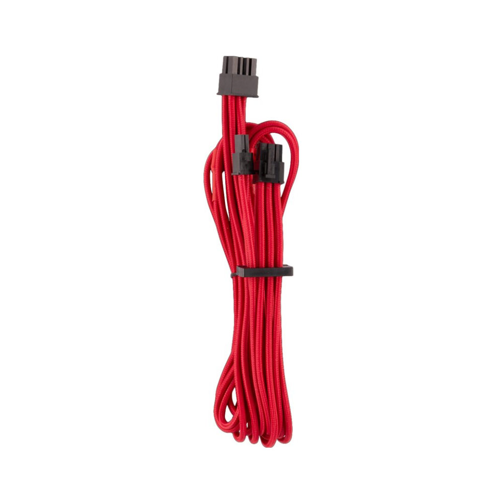 A large main feature product image of Corsair Premium Individually Sleeved Pro Cables Kit Type 4 Gen 4 - Red