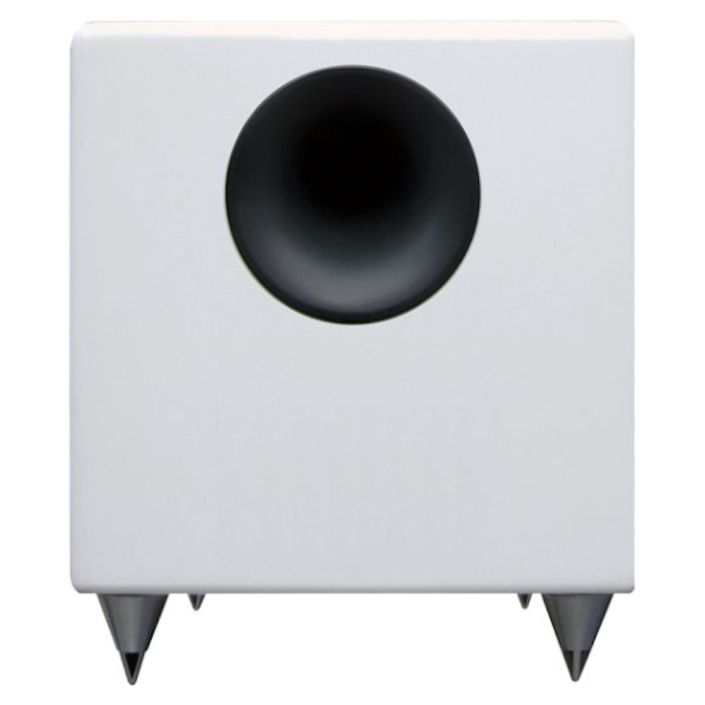 A large main feature product image of Audioengine S8 - Powered Subwoofer (Gloss White)