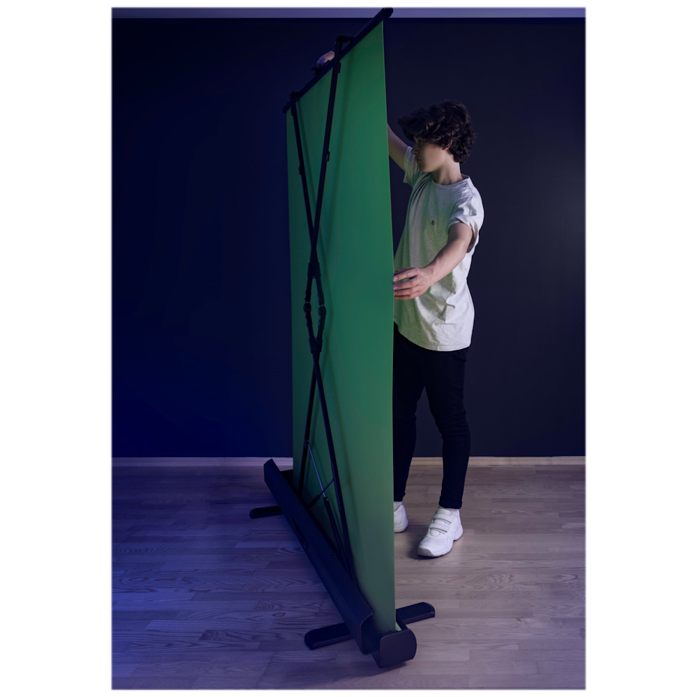 A large main feature product image of Elgato Collapsible Green Screen 