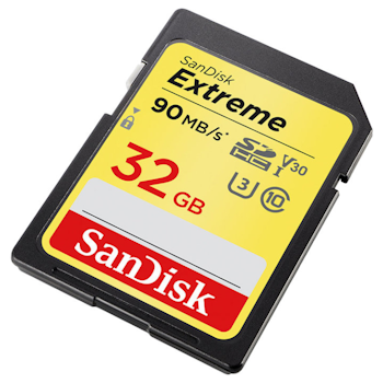 Product image of SanDisk Extreme 32GB UHS-I Class 10 SDXC Card - Click for product page of SanDisk Extreme 32GB UHS-I Class 10 SDXC Card
