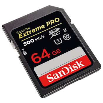 Product image of SanDisk Extreme Pro 64GB U3 UHS-II Class 10 SDXC Card - Click for product page of SanDisk Extreme Pro 64GB U3 UHS-II Class 10 SDXC Card