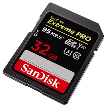 Product image of SanDisk Extreme Pro 32GB U3 UHS-I SDHC Card - Click for product page of SanDisk Extreme Pro 32GB U3 UHS-I SDHC Card