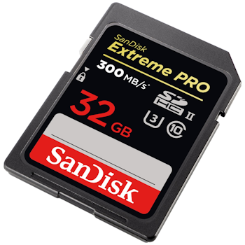 Product image of SanDisk Extreme Pro 32GB U3 UHS-II Class 10 SDXC Card - Click for product page of SanDisk Extreme Pro 32GB U3 UHS-II Class 10 SDXC Card