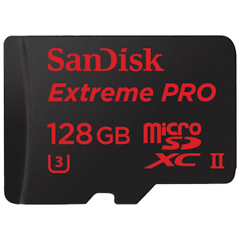 Product image of SanDisk Extreme Pro 128GB U3 UHS-II Class 10 microSDXC Card w/USB3.0 Reader - Click for product page of SanDisk Extreme Pro 128GB U3 UHS-II Class 10 microSDXC Card w/USB3.0 Reader