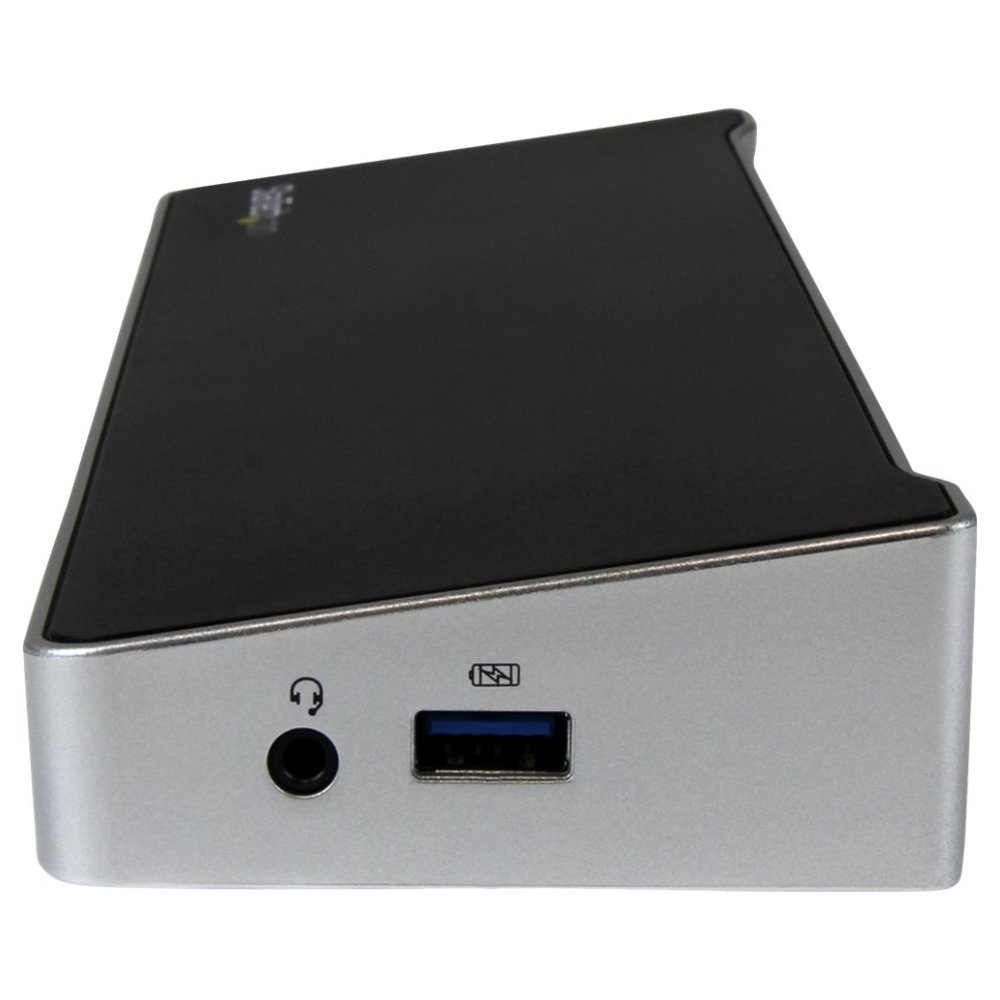 A large main feature product image of Startech Triple-4K Monitor USB-C Dock - Windows / Mac - 60W USB PD