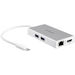 A product image of Startech USB-C Multiport Adapter w/ PD - 4K HDMI GbE USB 3.0 - Silver