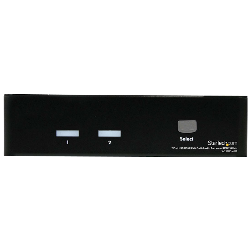 A large main feature product image of Startech 2 Port USB HDMI KVM Switch with Audio and USB 2.0 Hub