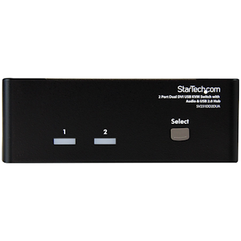 Product image of Startech 2 Port Dual DVI USB KVM Switch with Audio & USB 2.0 Hub - Click for product page of Startech 2 Port Dual DVI USB KVM Switch with Audio & USB 2.0 Hub
