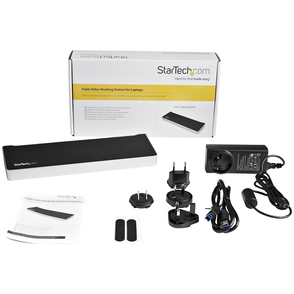 A large main feature product image of Startech Triple-Display Docking Station for Laptops
