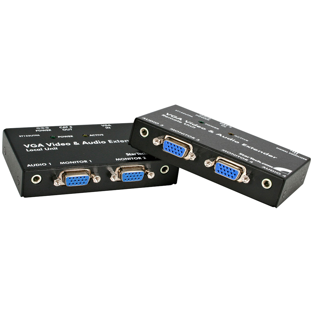 A large main feature product image of Startech VGA over Ethernet Video Extender with Audio