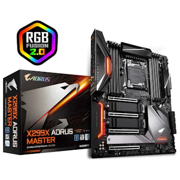 Product image of Gigabyte X299X Aorus Master E-ATX LGA2066 Desktop Motherboard - Click for product page of Gigabyte X299X Aorus Master E-ATX LGA2066 Desktop Motherboard