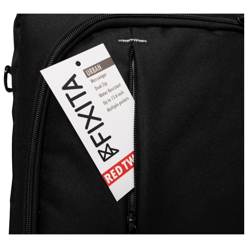 A large main feature product image of Fixita Urban 15.6" Black Messenger Notebook Bag