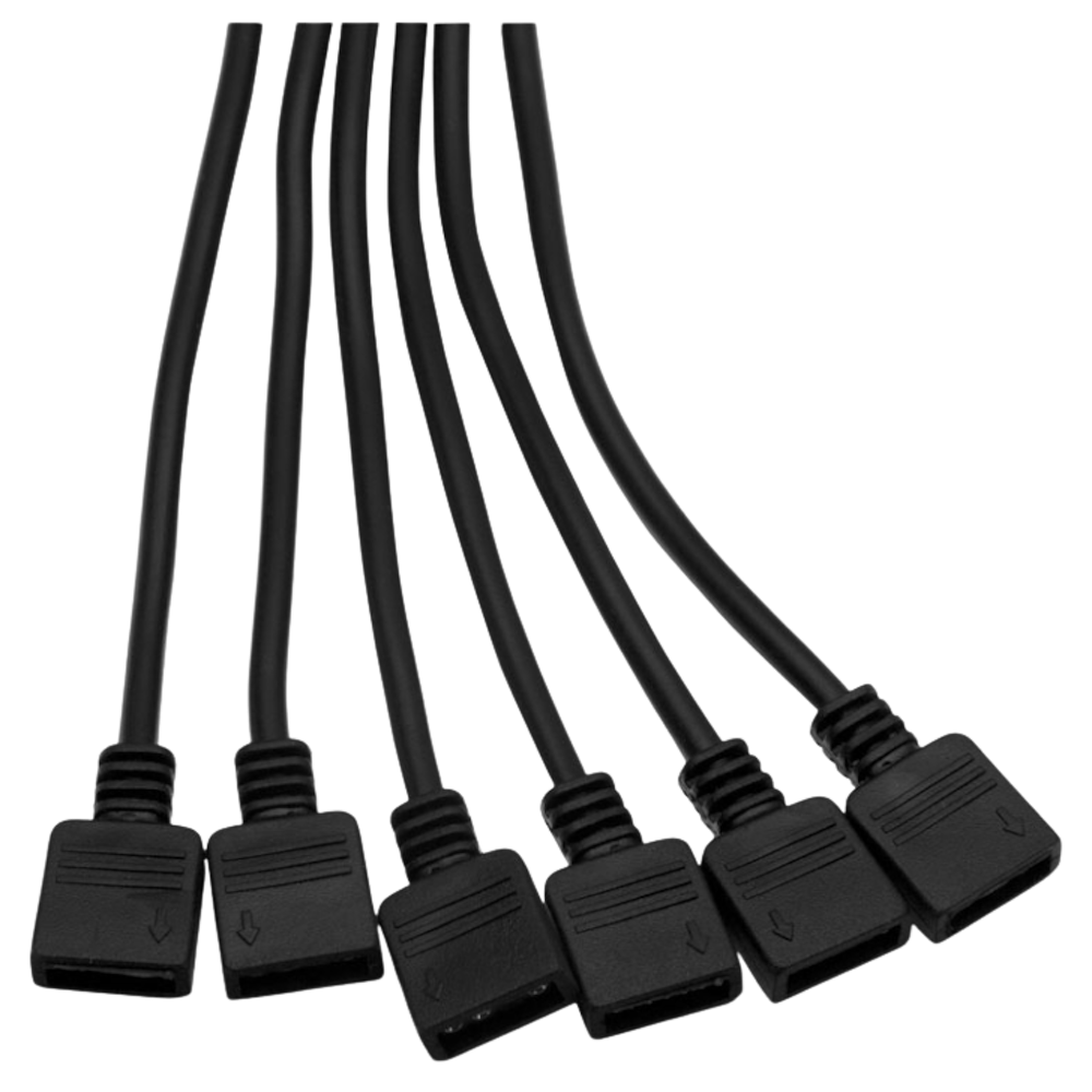 A large main feature product image of EK 6-WAY Addressable RGB Splitter Cable