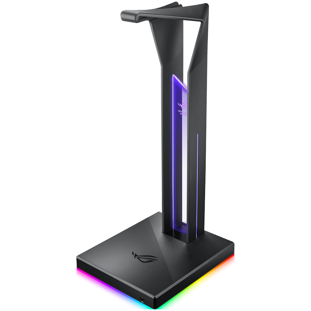 A large main feature product image of ASUS ROG Throne Qi Headset Stand