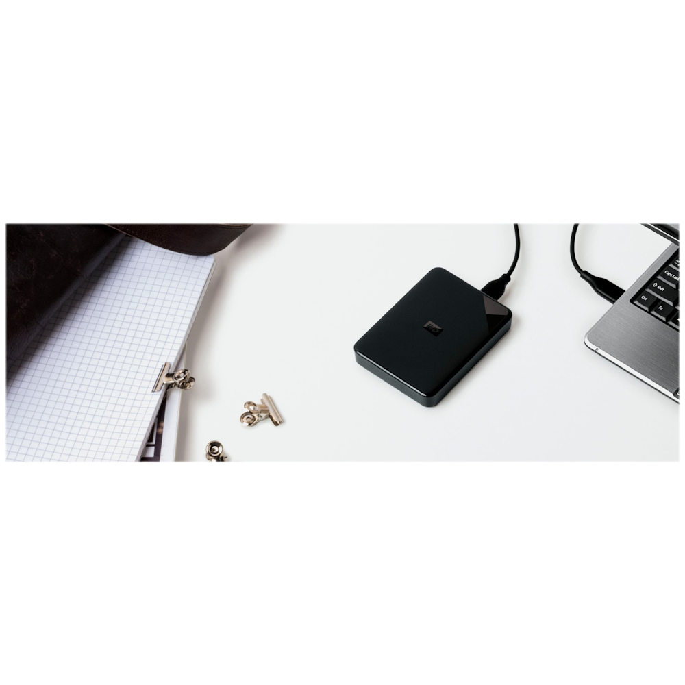 A large main feature product image of WD Elements SE 4TB USB3.0 2.5" Black Portable HDD