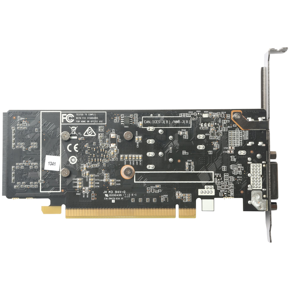 A large main feature product image of ZOTAC GeForce GT 1030 2GB GDDR5