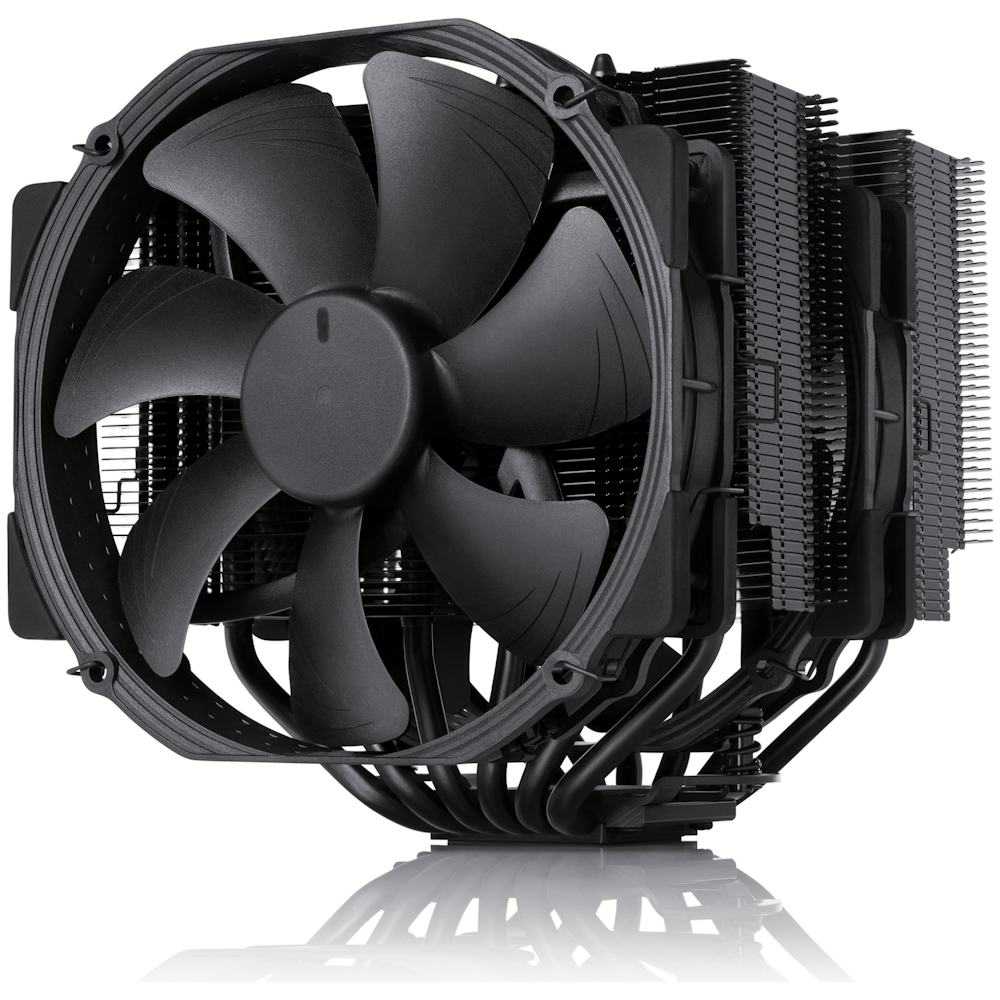 A large main feature product image of Noctua NH-D15 Chromax Black - Performance Multi-Socket PWM CPU Cooler