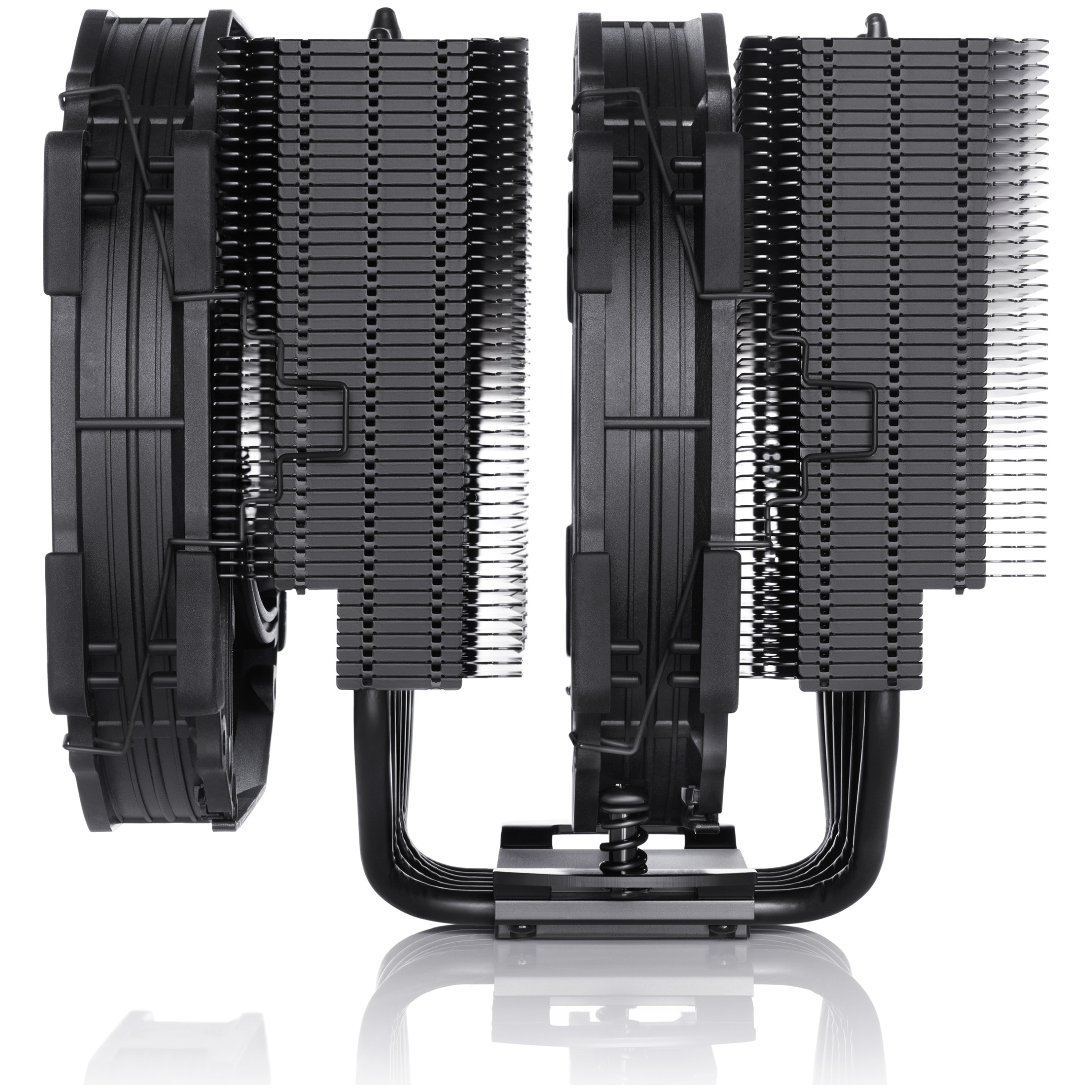 A large main feature product image of Noctua NH-D15 Chromax Black - Performance Multi-Socket PWM CPU Cooler