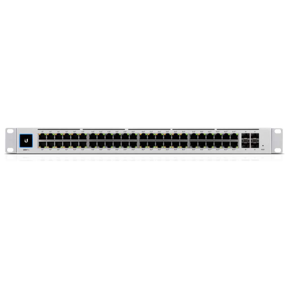 A large main feature product image of Ubiquiti UniFi Switch Pro 48-Port Layer 2/3 Switch w/ PoE