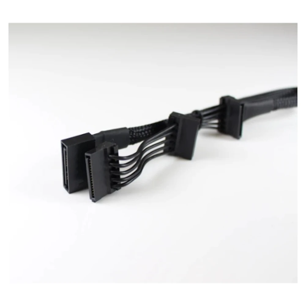 GamerChief 15-Pin SATA Power to 3x15-Pin SATA Power Extension Cable (Black)